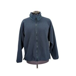 Vintage Columbia Fleece Jacket Womens L USA Made Blue Gray Full Zip‎ 90s